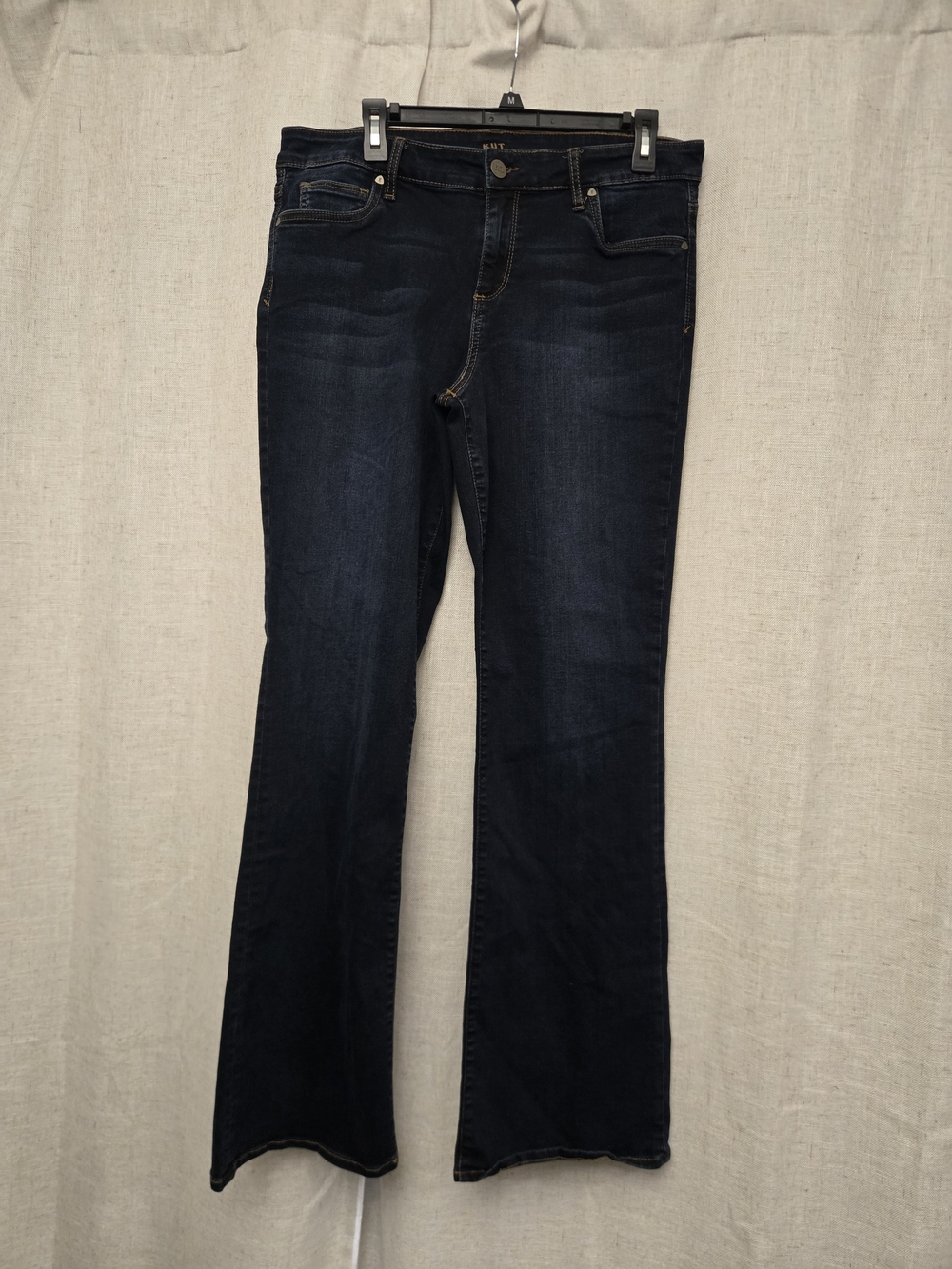Kut From The Kloth Baby Bootcut Jeans Womens 14S Dark Wash Stretch Mid Rise